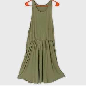 Women Sleeveless Flare Tank Top Midi Dress Size L